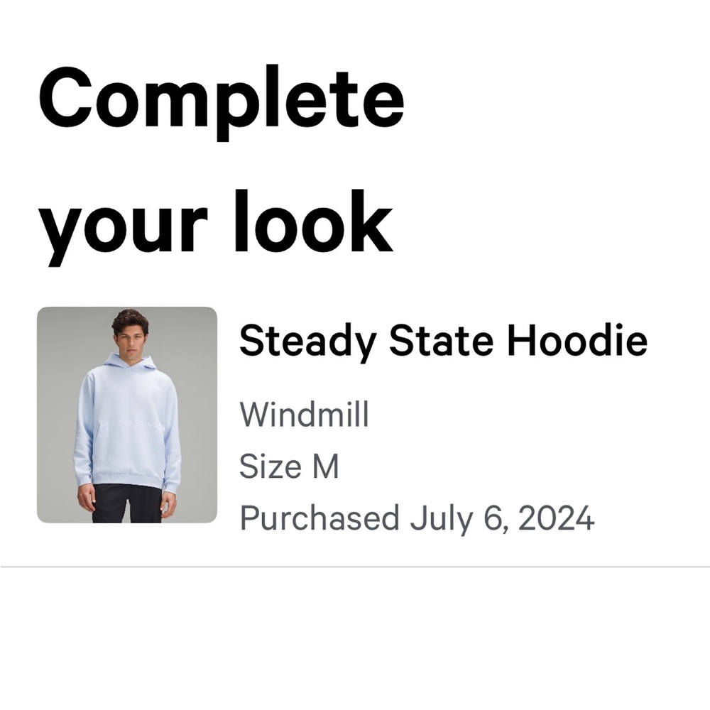 Lululemon Mens Steady State Hoodie